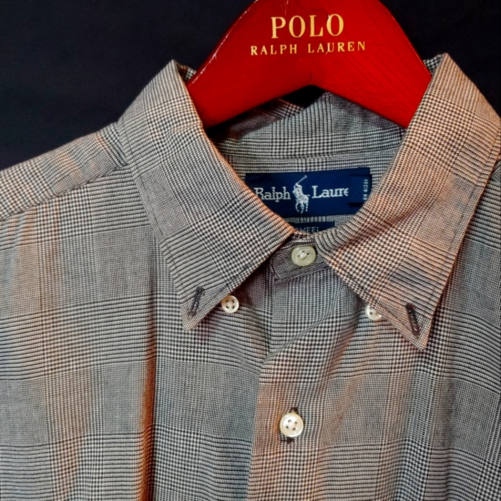 Men's Button down Polo Shirt by Ralph Lauren.